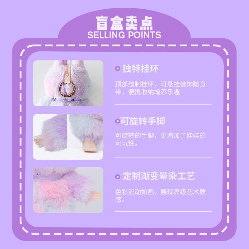 Youbi Xiong Kimmom Plush Blind Box Doll Rabbit Ear Style Stuffed Toy Bag Pendant Keychain Cute Collectible For Bag Decoration