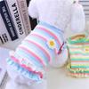 Soft Dog Striped T Shirt Comfortable Pet Dog Dress Cartoon Puppy Clothes  Bichon