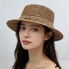 Lightweight Handwoven Sun Cap Sun Protection Flat Top Beach Hat Straw Boater Hat  Chic Travelers