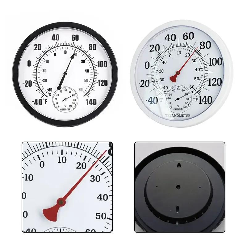 Large Dial Indoor Outdoor Thermometer with Hygrometer Dual Scale Fahrenheit Celsius for Accurate For Home Reading