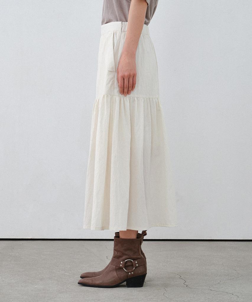 Hilliment Women'S Olive Long Skirt (Ivory)