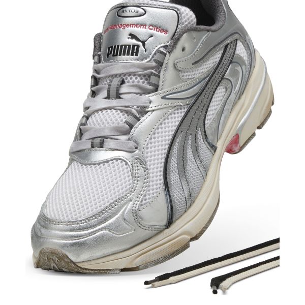 Lost Management Cities X Puma Extos Endless Routes Pack Unisex Sneakers Silver Warm-White Cast-Iron 398314-01