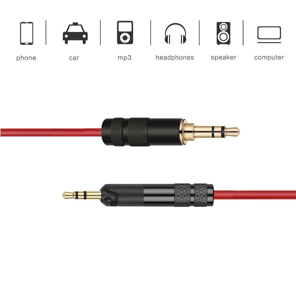 luxferre Headphone Replacement Cable for Audio-Technica ATH-M50x/M40x, 2m, OFC 3.5mm to 2.5mm