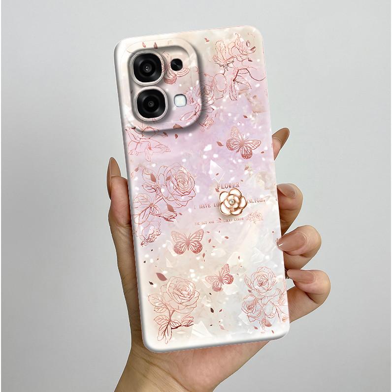 New Casing For Oppo A6 Pro 5G 4G CPH2781 CPH2799 Case Aesthetic Pretty Butterfly Flowers Soft Silicone Shockproof Back Cover