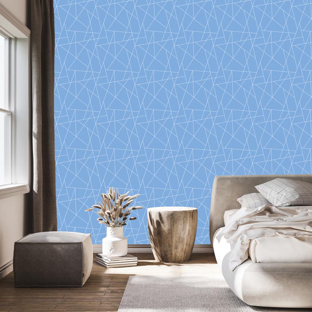 Wallpaper Geometric pattern azure, fine detail 50x1000