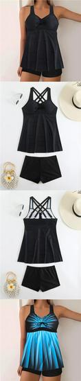 European-American Printed Spring Bikini 2025: Conservative Skirt-Style Women's Swimsuit.