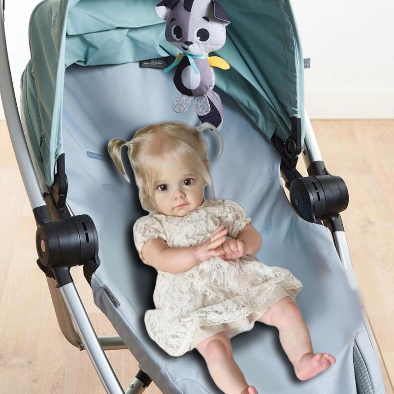 Realistic Silicones Baby Girl Doll 21inch with Flexible Joint for Kids Play Realistic Baby New Borns Asleep Toy Soft