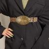 Retro Leopard Print Waist Belt for Lady Girls Fashion PU Leather Waist Band Vintage Waist Ornament Decorative Girdle