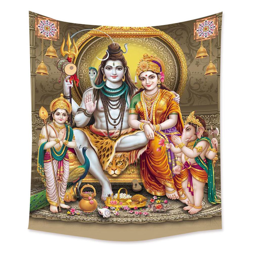 Family Shiva Buddhism Hinduism Hindu Tradition Wall Art Tapestry Room Decoration Items Home Decor Dorm Wall Hanging Backdrop