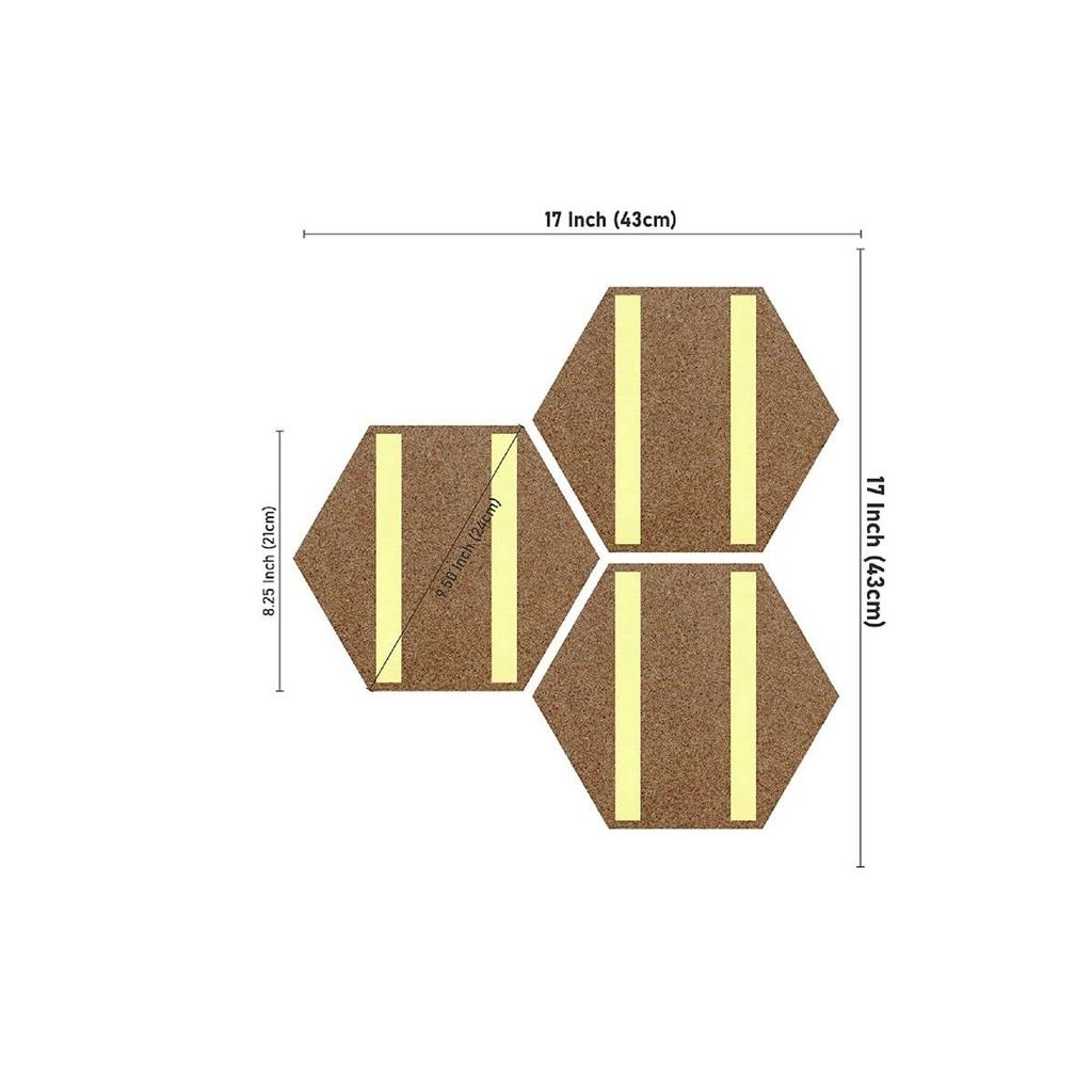 Set of 3 Hexagon Preety White Flower UV Textured MDF Home Decorative Gift Item Painting 17 Inch X 17 Inch