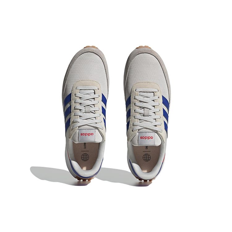 Adidas Neo Run 70S Fabric Suede Sports Comfortable Retro Non-Slip Wear-Resistant Lightweight Low-Top Casual Shoes Men Sneaker Blue Gray HP6117