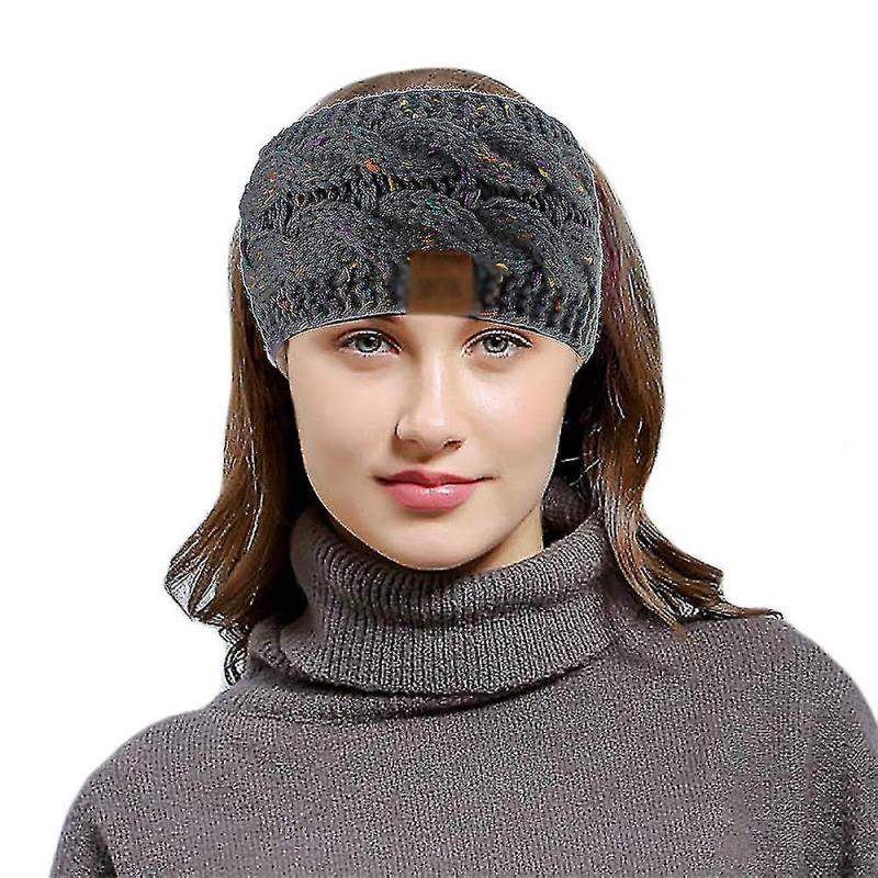 Women Winter Warm Headband Fuzzy Fleece Lined Thick Cable Knit Wrap
