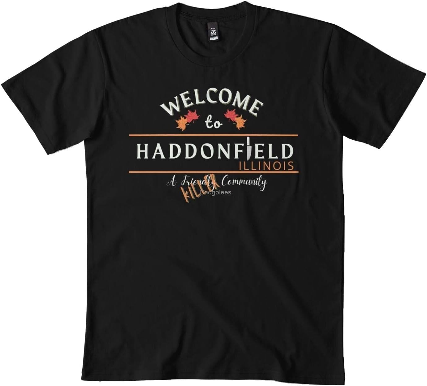 Welcome to Haddonfield Halloween Horror t Shirt DMN411 t-Shirts Black 3XL чёрный