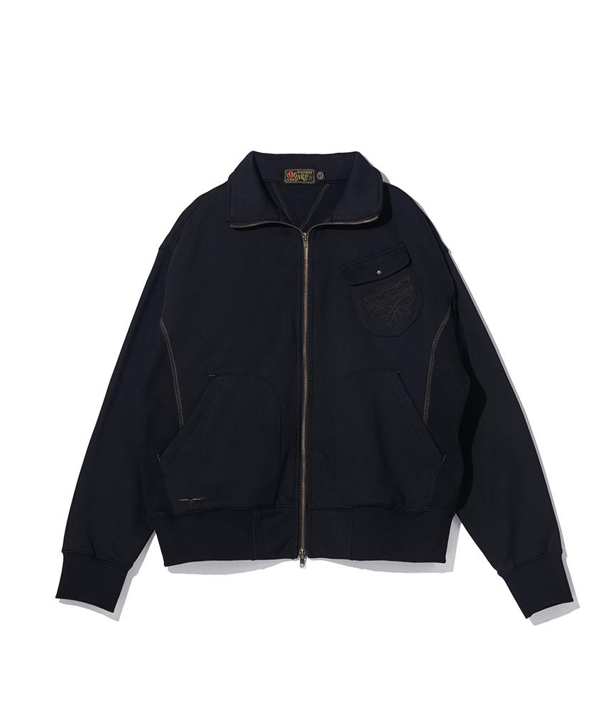 Ogarp High Neck Zip-Up Sweat Shirt Black