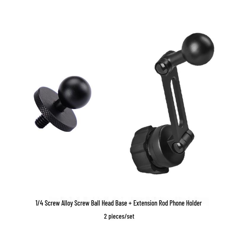 

Alloy Ball Head Extension Rod Phone Holder with 1/4 Screw for Models with Reserved Holes чорний