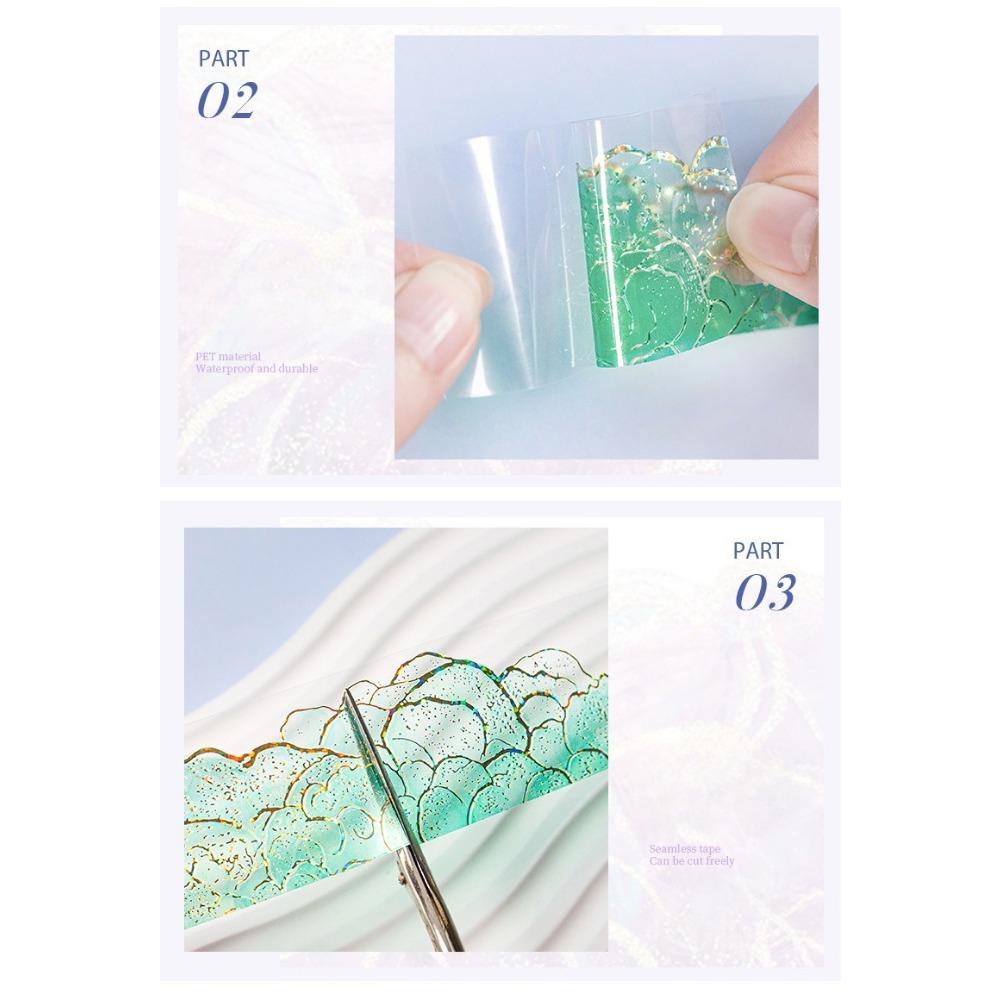 1PC watercolor smudging and bronzing PET tape, color paradise series handbook material decoration circular sticker