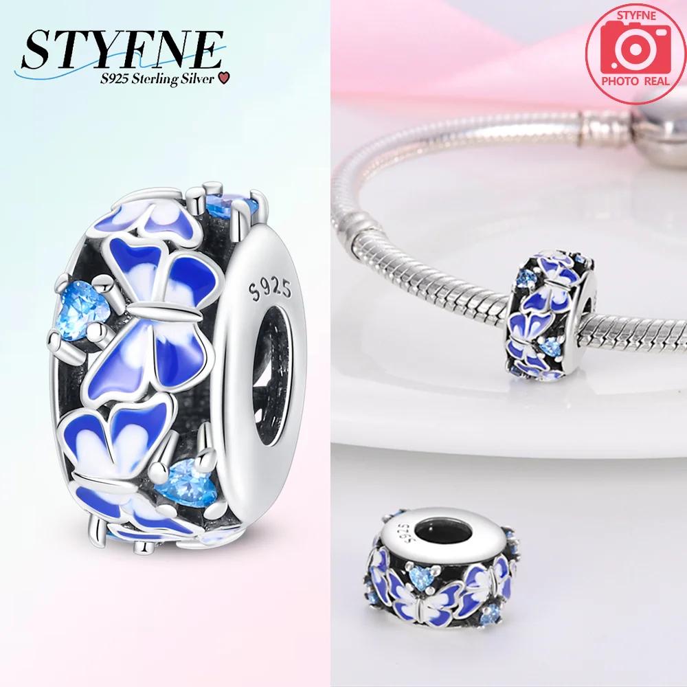 Flower Series Charm Bead Components Copper Metal Round Flower Butterfly Charm Bead Components Compatible With Authentic Original Bracelet High