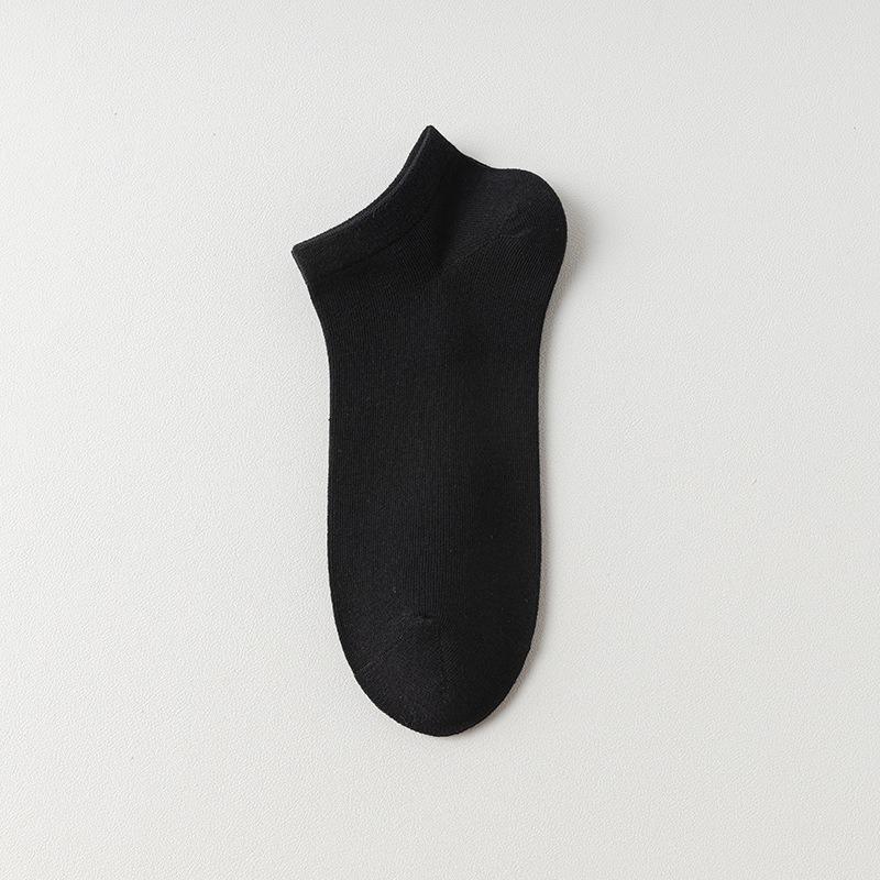 5 Pairs of Women's Spring Summer Leisure Solid Color Boneless Breathable Comfortable Short Boat Socks