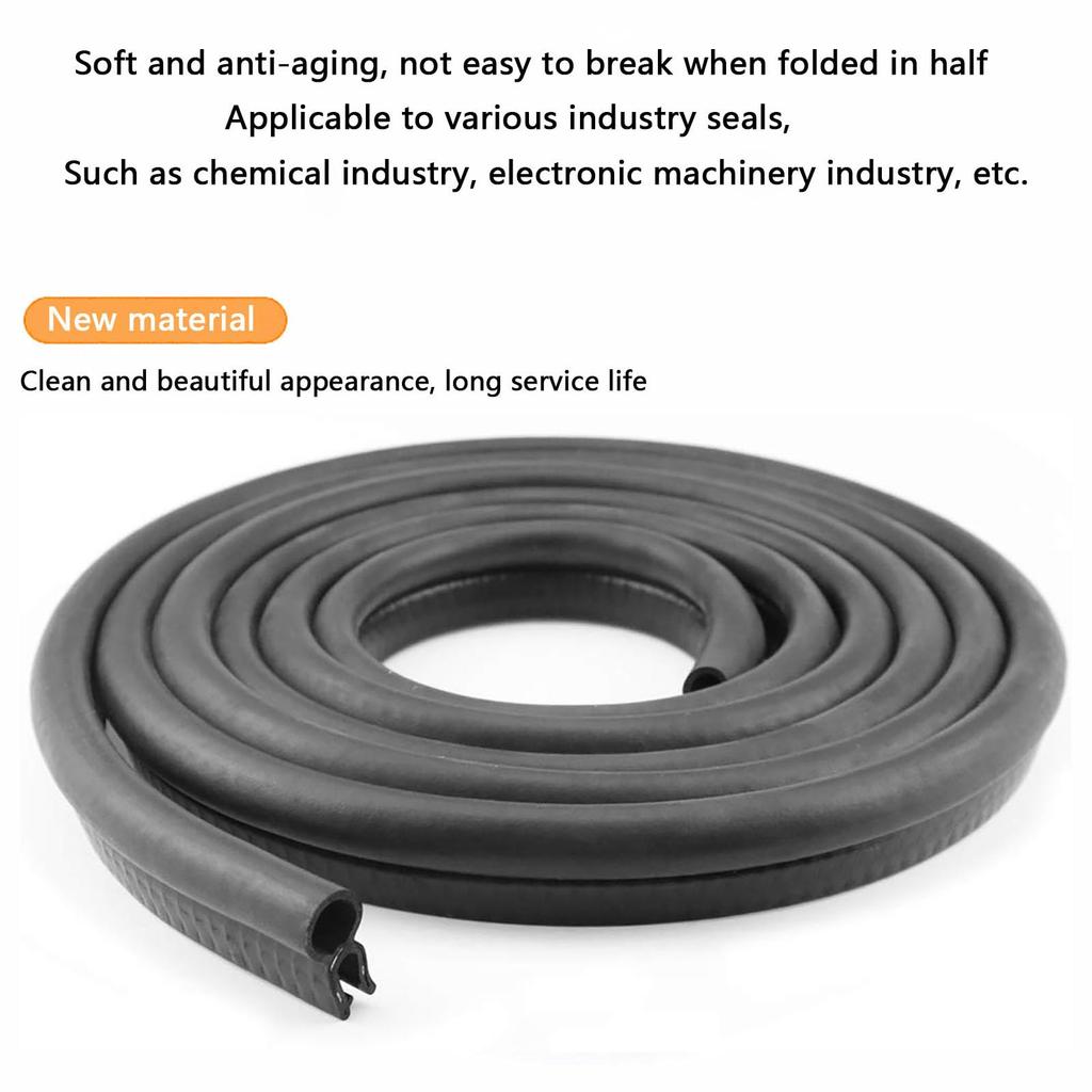 U Channel Edge Trim, Rubber Seal Strip, U Rubber Seal Strip 3.28ft Black Car