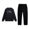 Letter Logo Printed Round Neck Pullover Sweatshirt And Comfortable Long Pants Set Men Sweatshirt Set AWDVH35-1+AKLUE31-1