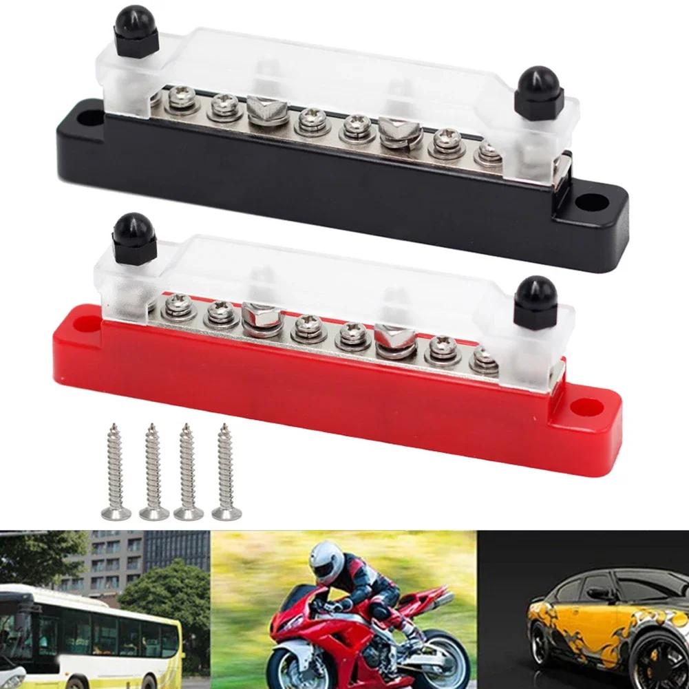 Battery Distribution Block 150A RV Terminal Cable Screws Copper Plates Easy Installation Excellent Conductivity