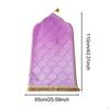 Muslim Prayer Rug Embossing Padded Portable with Tassel Floormat Mat for Festive Holiday
