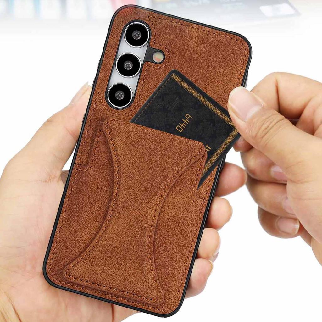 For Samsung Galaxy S25 Ultra Edge S24 Fe S23 Plus S22 + S21 S20 Note 20 Ultra Leather Phone Case Magnetic Card Holder Soft Cover