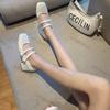 Fashion Women Chunky Heels Mary Jane Shoes Spring New Fashion Square Toe Double Ankle Strap Pumps Women Elegant Leather High Heels Shoes