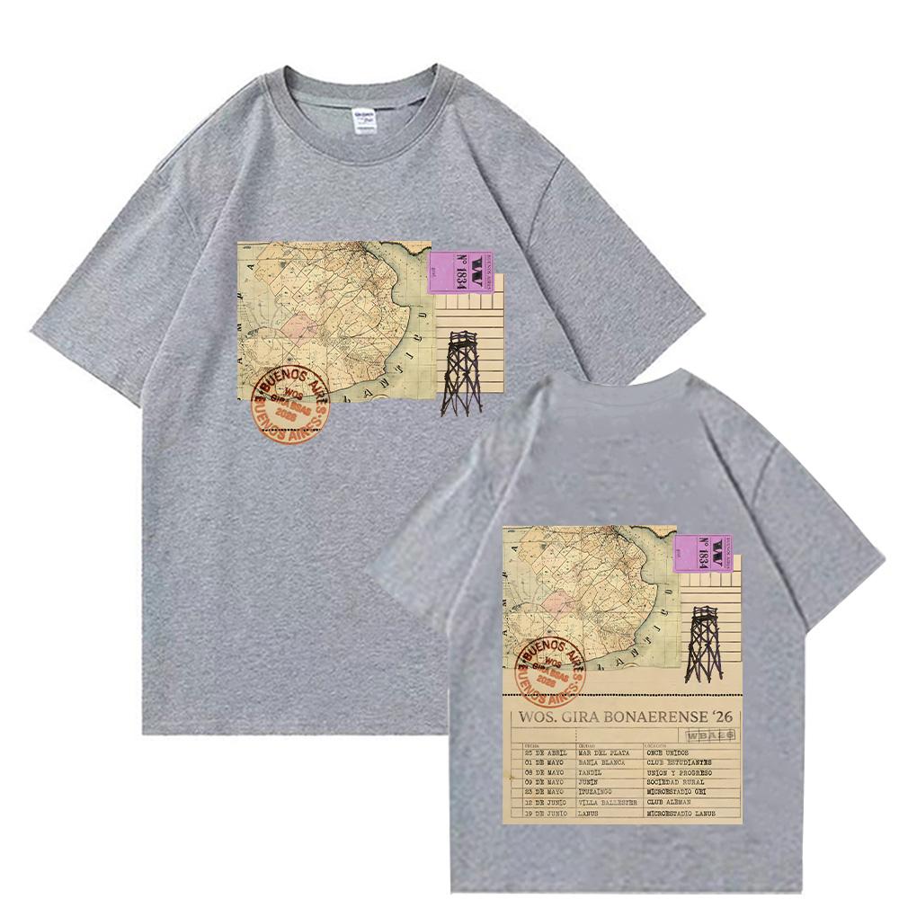 WOS.GIRA BONAERENSE '26 T-shirts Rapper WOS Merch Clothes Men Women Pop Music Fashion Tee Hip Hop Cotton T Shirts