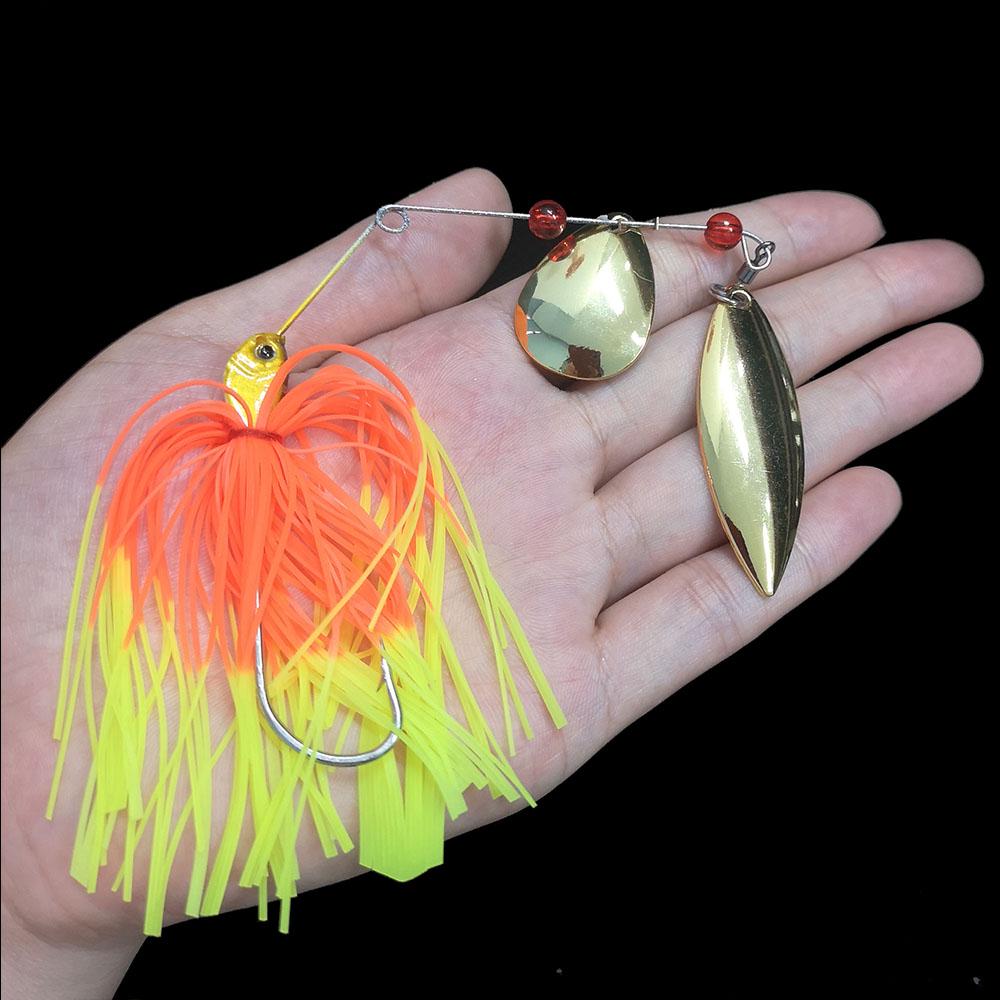1pc Spinnerbaits with Skirt Lead Head Jigs Lures for Perch Bionic Wobbler Fishing Tackle