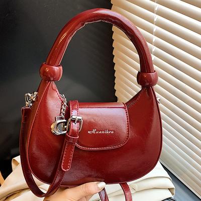 2025 New Fashion Crescent Moon Bag Women's Personality Simple Going Out Messenger Bag New Niche Portable Commuter Shoulder Bag