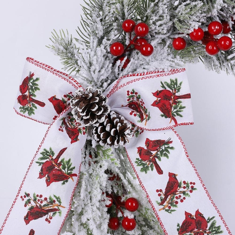 Christmas Wreaths for Front Door Red Cardinal Wreath Christmas Decorations