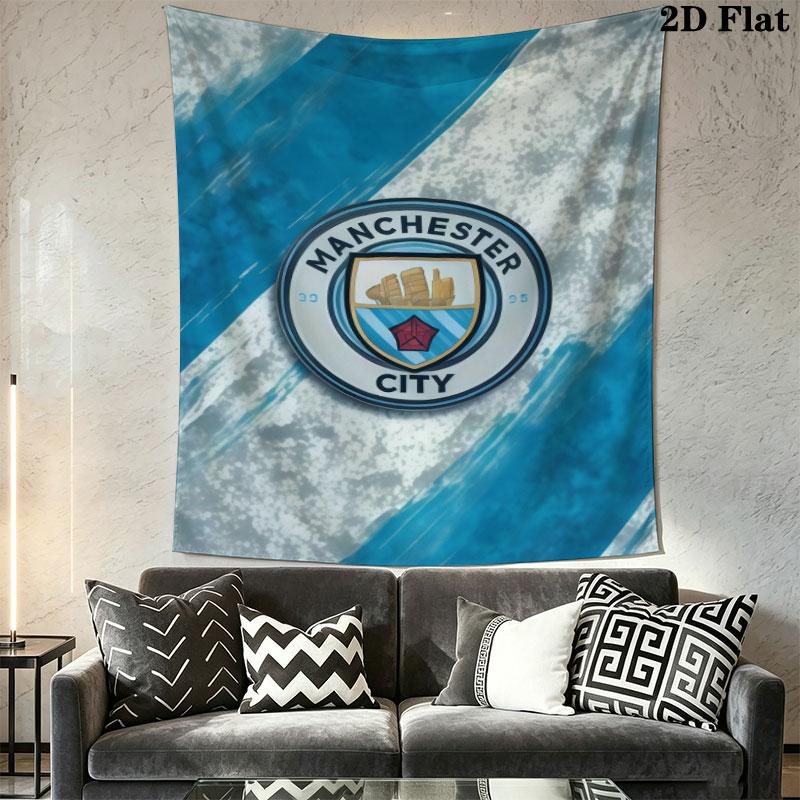 Sacred MCFC BadgeWall Hanging Printed Fabric Blanket Decorative Tapestries for Bedroom Living Room Home Decor