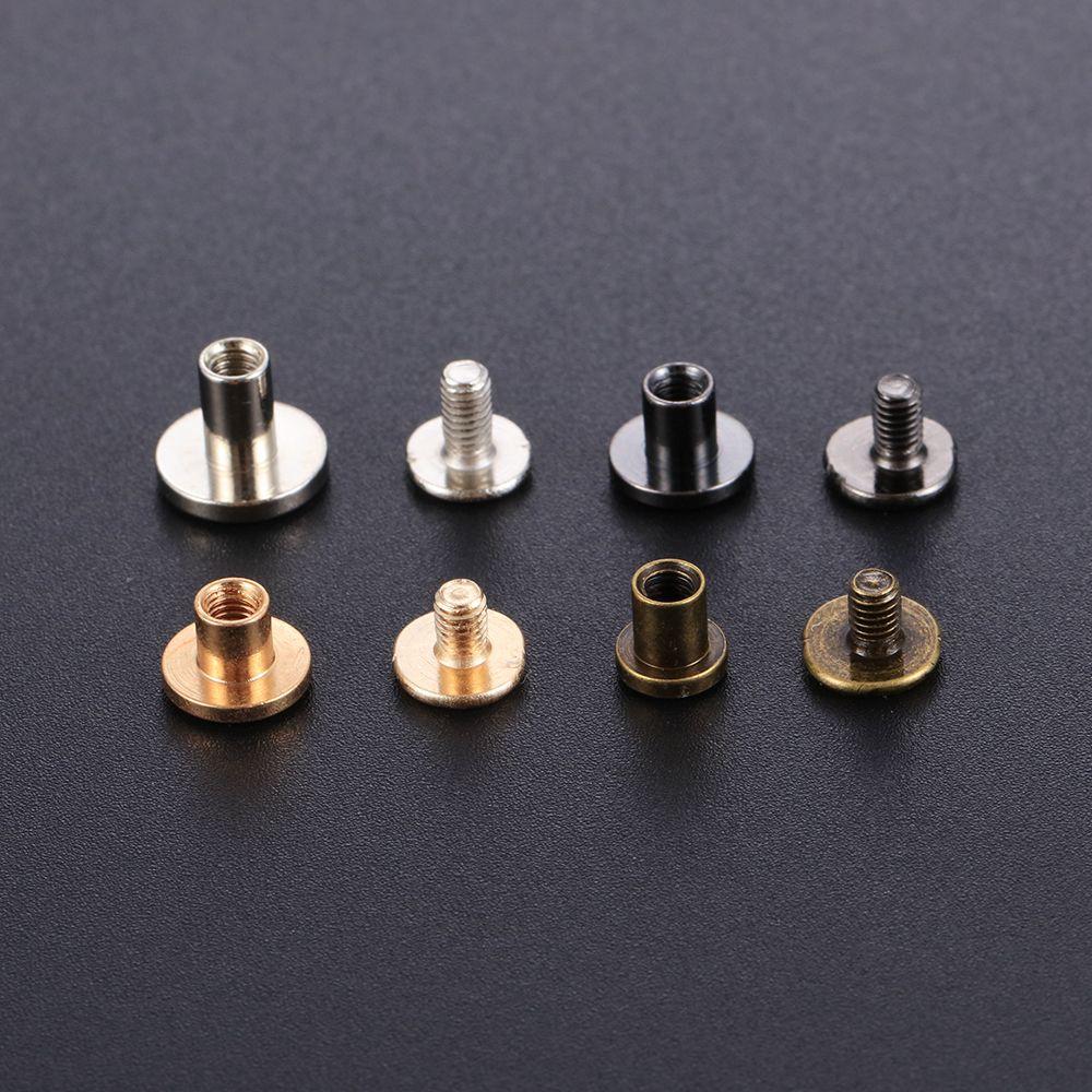 10Sets Nail Rivets Copper Leather Craft Belt Wallet Solid Brass Nail Rivets Screws Cloth DIY Shoes Hats Button Decoration Nail