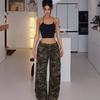 American Retro Camouflage Cargo Pants Women's Summer Loose Straight-leg Wide Leg Casual Trousers Tide