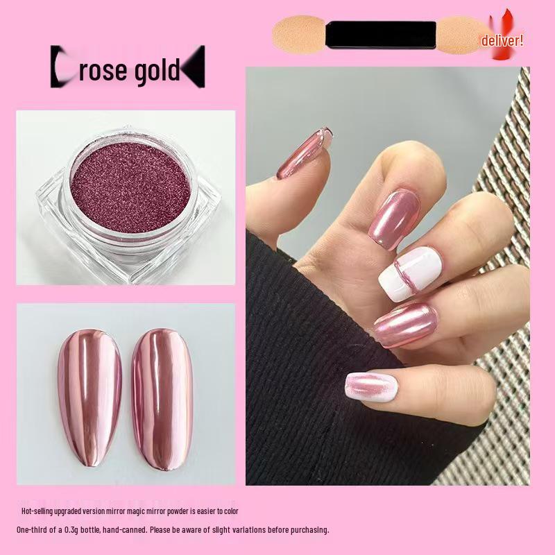 Metallic Fairy Magic Mirror Nail Art Powder - Gold & Silver Highlighter