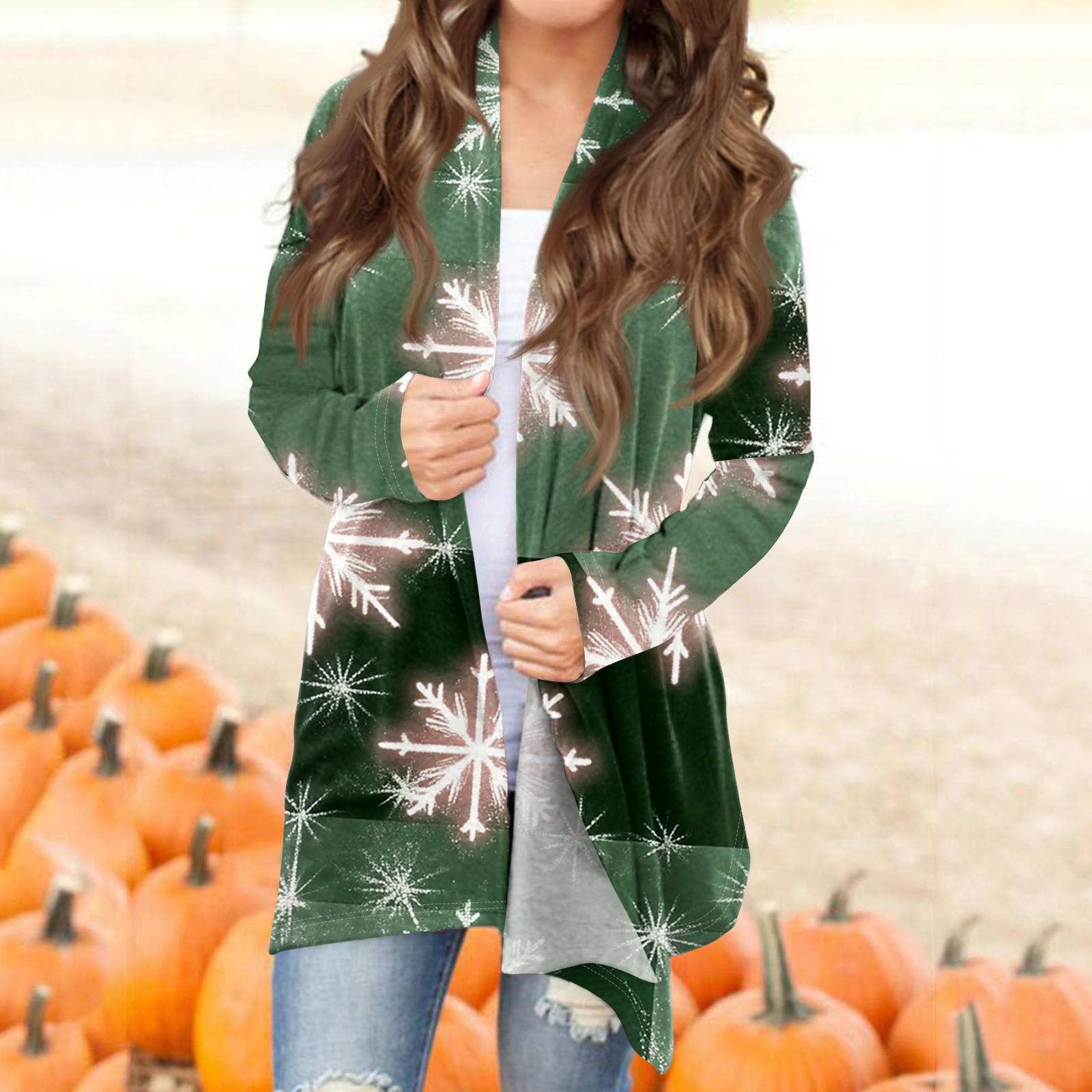 

Женская модная повседневная куртка-кардиган средней длины с принтом, пальто XXL