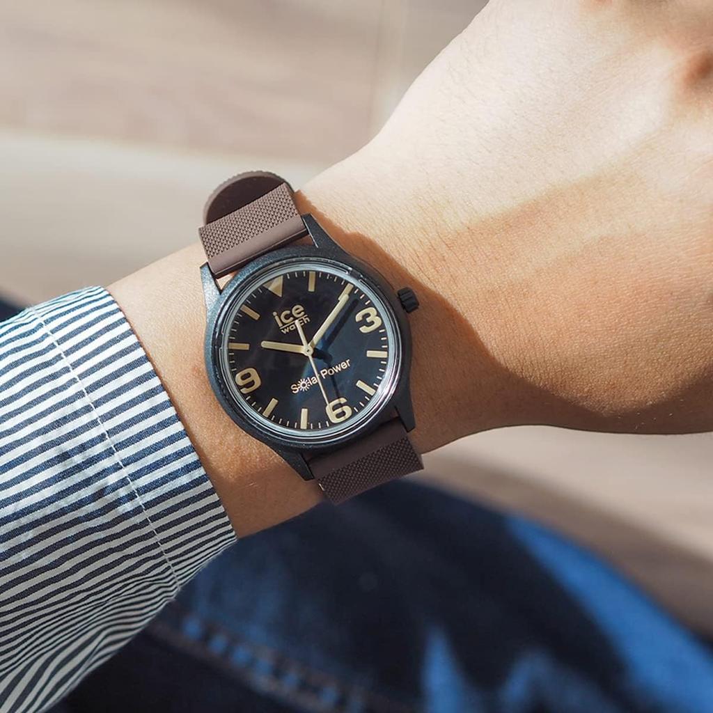 Authorized Distributor Ice Watch Solar Powered Unisex Watch 020607 ICE solar power Casual Brown Medium [Ice watch] Men's
