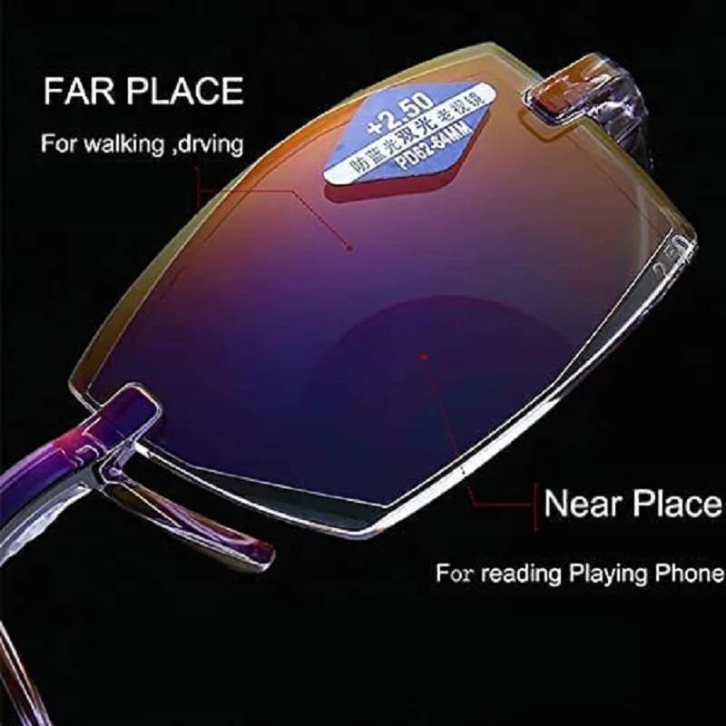 Smart Glasses with Automatic Adjustment Men Women Magnifying Glasses Reading Glases Blue Ray Protection +10 To+40 Eye Wear