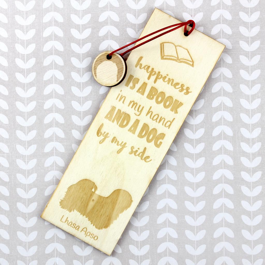 Lhasa Apso - dog bookmark, personalized bookmark, dog gadget for Art-Dog brand readers