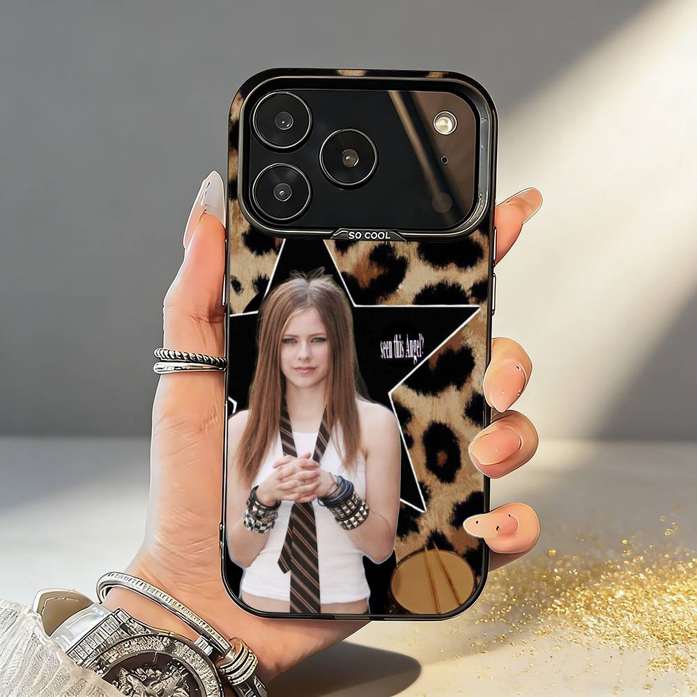 A-Avril L-Lavigne Phone Case For iPhone17,16,15,14,13,12,11,Pro,MAX White Matte Shockproof Cover
