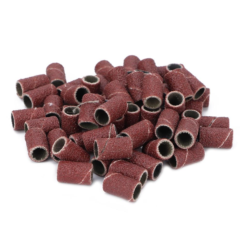 210pcs Electric File Compatible Nail Sanding Bands Pedicure Sanding Bands  For Gel Manicures