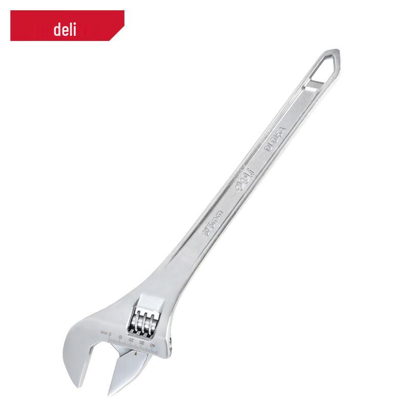 Deli 15-inch Adjustable Wrench with Laser Scale