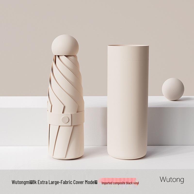 Compact Five-Fold Umbrella: Portable Pocket Sunshade & Rain Parasol for Women, Anti-UV Sunscreen Protection.