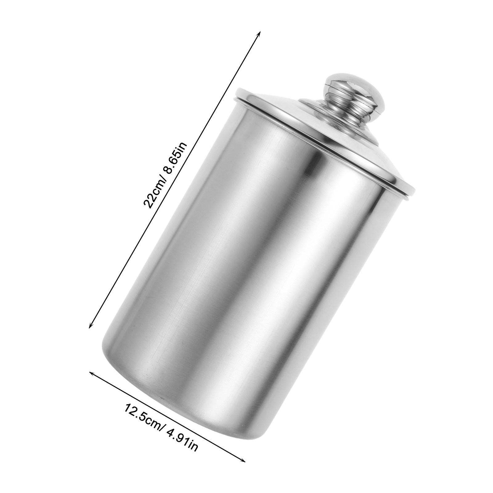 

Stainless Steel Food Sealed Can Set Large Capacity Rustproof Storage Container Transparent Lid Coffee Beans Snacks Kitchen 12.5x12cm