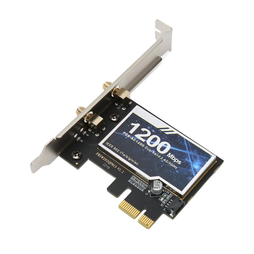 PCIe Ethernet Card 300Mbps On 2.4G 867Mbps On 5G Stable BT Connection Gigabit Ethernet Card for Desktop Chassis