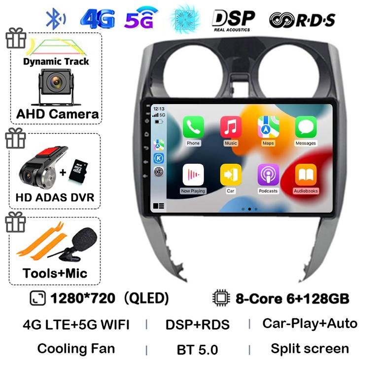 Android 14 Carplay Auto WIFI+4G For Nissan Note 2 E12 2012 - 2021 Car Radio 2 Din Stereo Multimedia Video Player GPS Navigation
