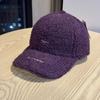 New Lamb Wool Hat for Women In Autumn and Winter Thickened Plush Peaked Cap Showing Face Small and Warm Japanese Style Big Head Baseball Cap