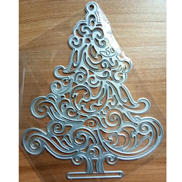 

Модная креативная рождественская елка трафаретная бумага для резки DIY ремесло скрапбукинг аксессуар серебряный
