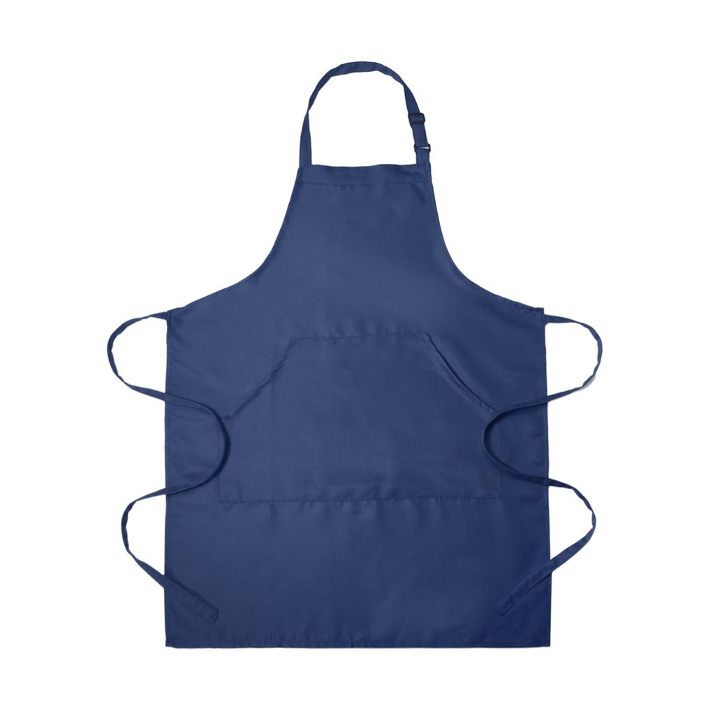 Kitchen Cooking Aprons 82x68cm Adjustable Bib Waterproof Long Ties Chef Apron with 2 Pockets for Men Women Chef, Navy Blue